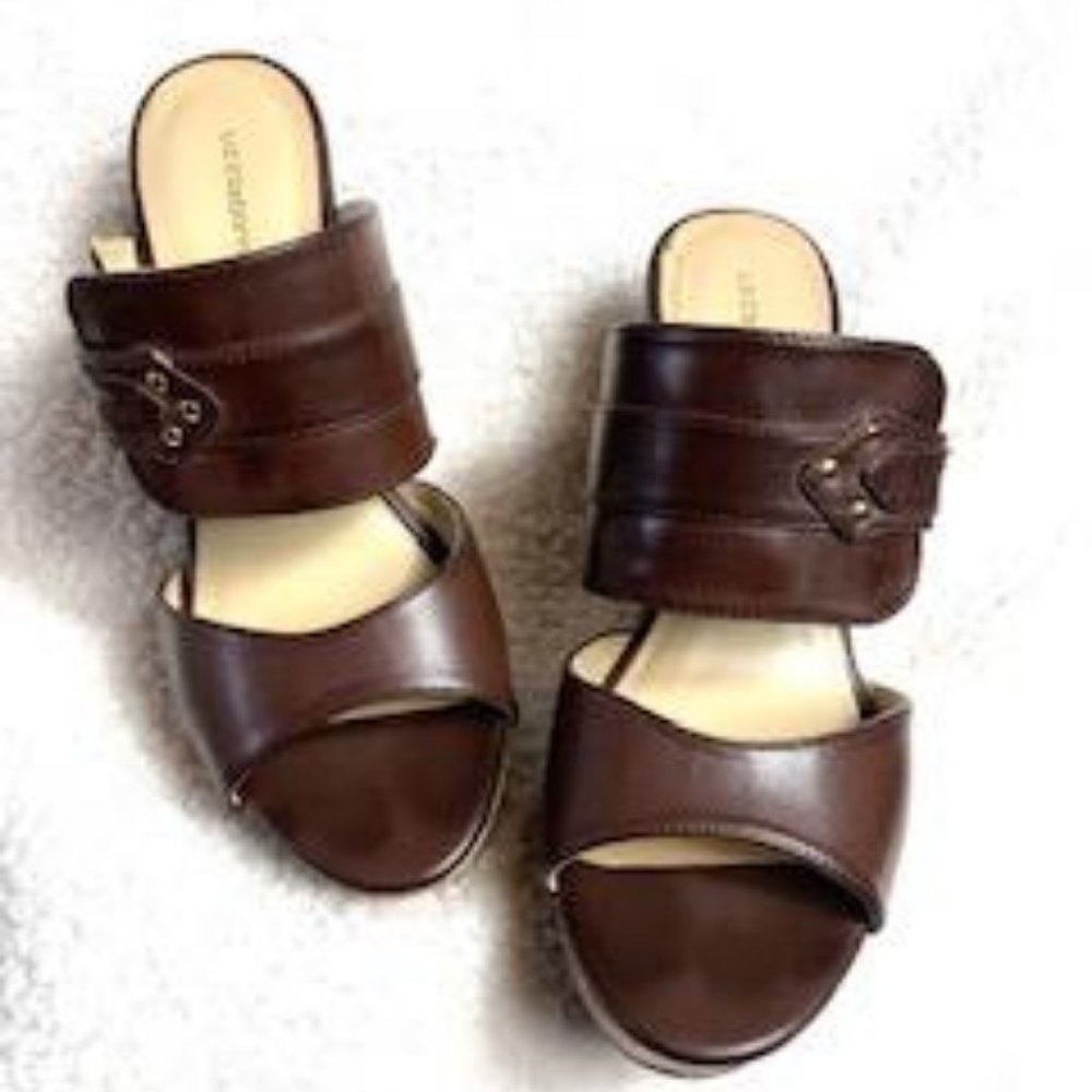Liz Claiborne Cork Wedge Women Sandals - Picture 4 of 11